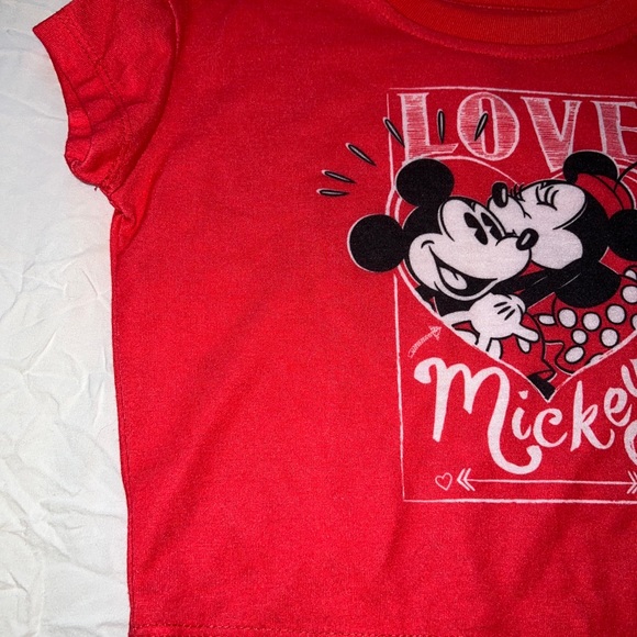 Disney size 4 girls Mickey love shirt - Picture 2 of 6